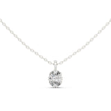 Oval Solitaire Lab Grown Diamond Necklace