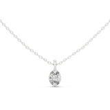 Oval Pendant Lab Grown Diamond Necklace