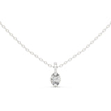 Oval Solitaire Lab Grown Diamond Necklace
