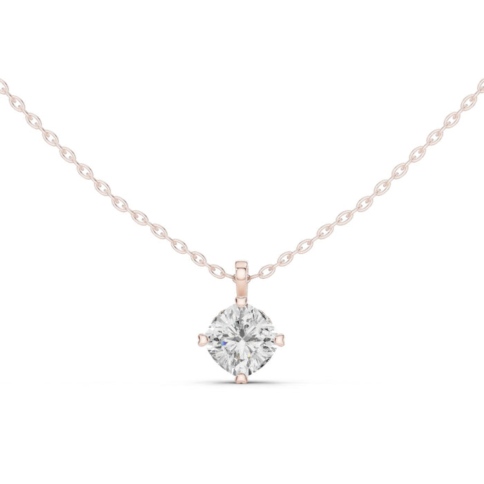 Cushion Cut Solitaire Pendant rose gold video