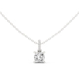 Cushion Solitaire Lab Grown Diamond Necklace