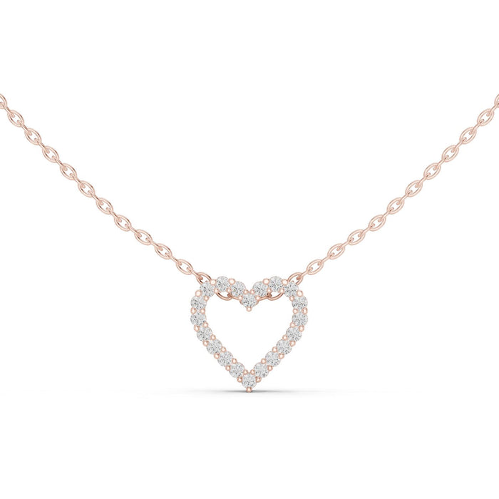 Round Pendant Lab Grown Diamond Necklace rose gold video