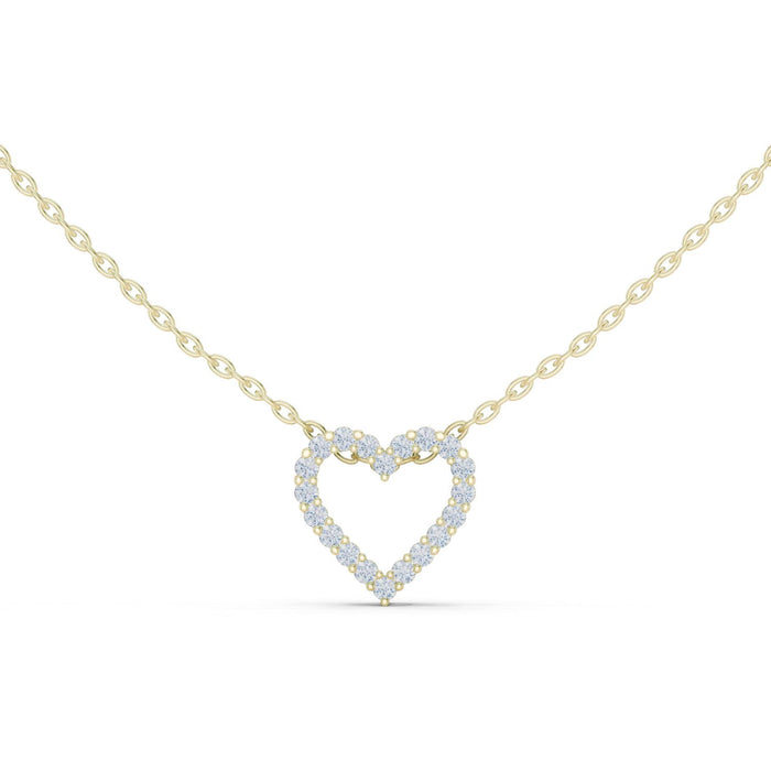 Round Pendant Lab Grown Diamond Necklace yellow gold video