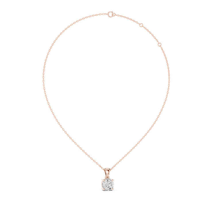 Classic Round Solitaire Pendant rose gold video