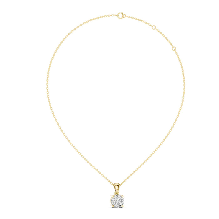 Classic Round Solitaire Pendant yellow gold video
