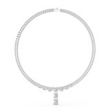 Emerald Tennis Lab Grown Diamond Necklace