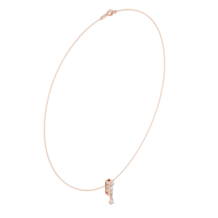 Mixed Shape Vertical Bar Drop Pendant rose gold video
