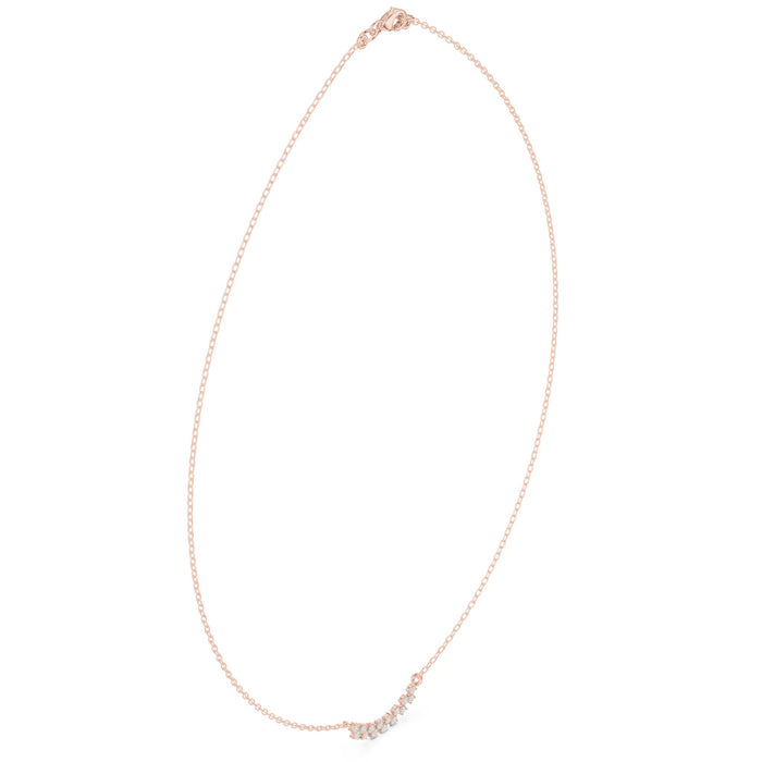 Diamond Zigzag Curved Bar Pendant rose gold video