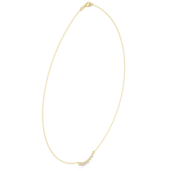 Diamond Zigzag Curved Bar Pendant yellow gold video