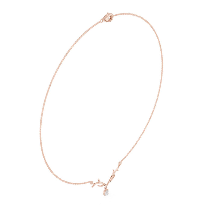 Antler Round Diamond Drop Pendant rose gold video