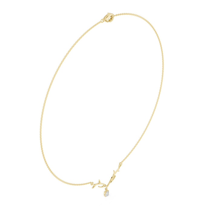 Antler Round Diamond Drop Pendant yellow gold video