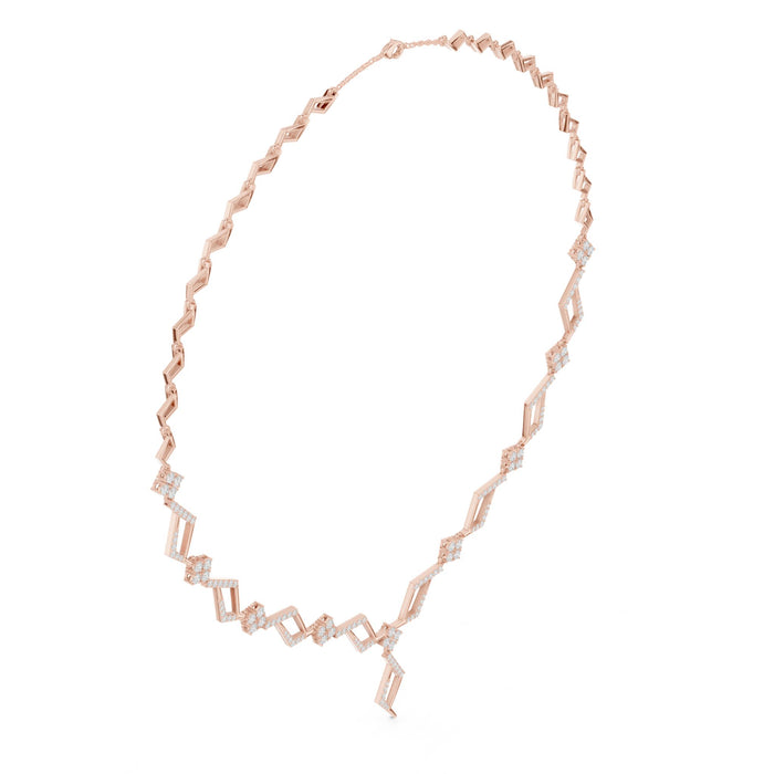Diamond Zigzag Quatrefoil Necklace rose gold video