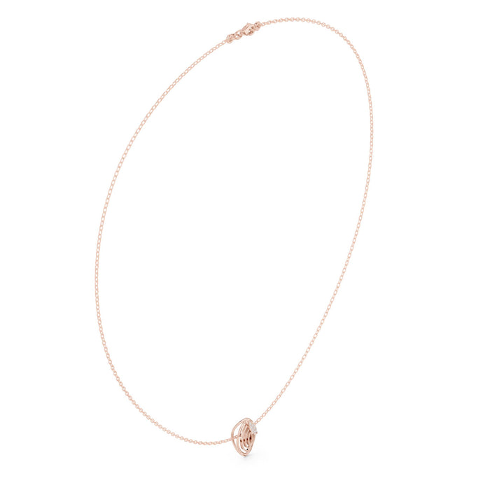Open Leaf Diamond Accent Pendant rose gold video
