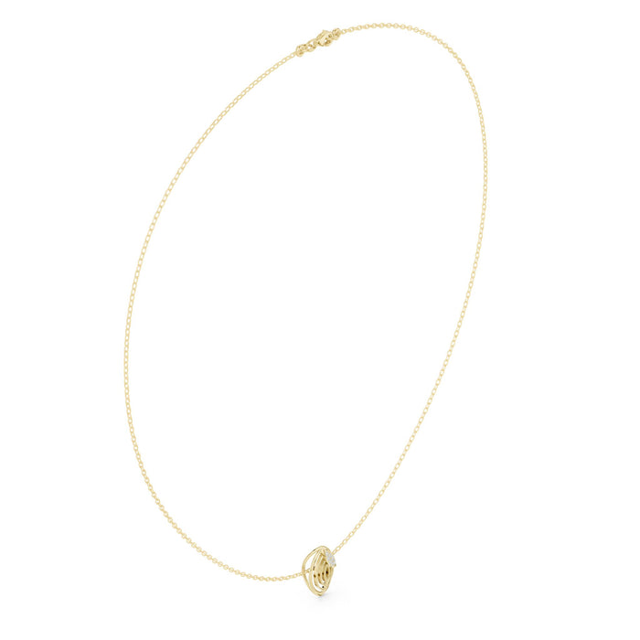 Open Leaf Diamond Accent Pendant yellow gold video