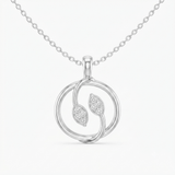 Round Pendant Lab Grown Diamond Necklace
