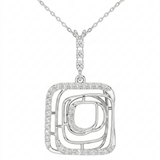 Round Pendant Lab Grown Diamond Necklace