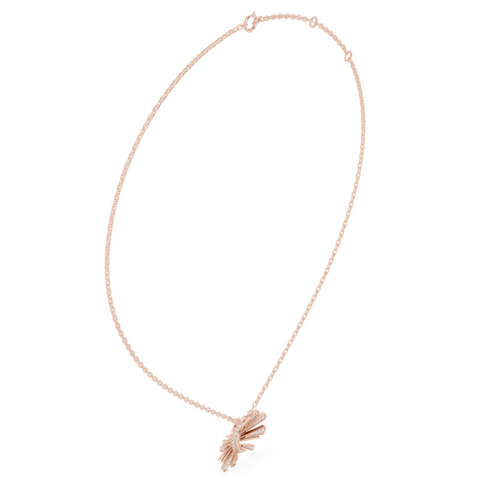 Diamond Fan Spray Pendant rose gold video