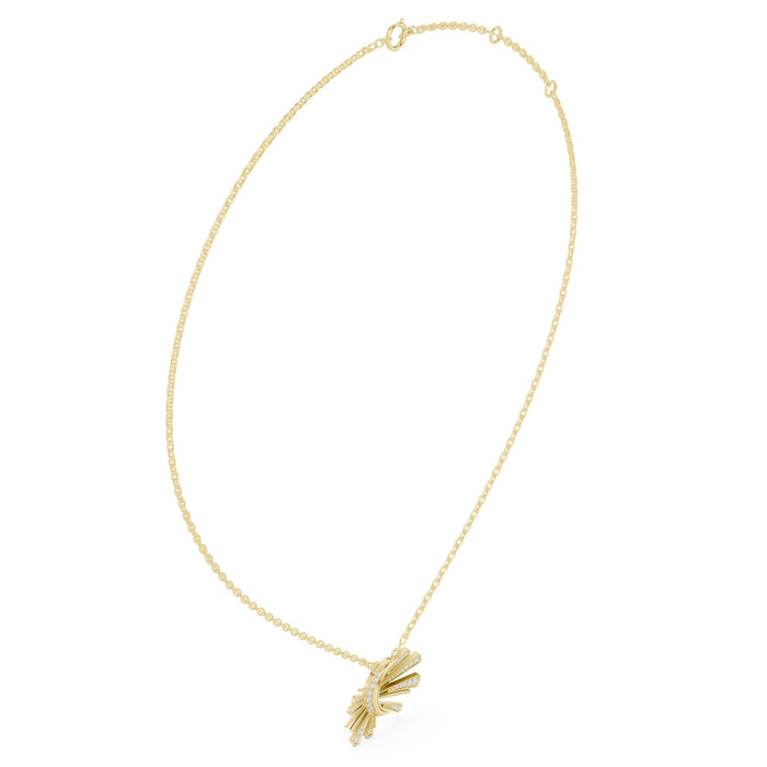 Diamond Fan Spray Pendant yellow gold video