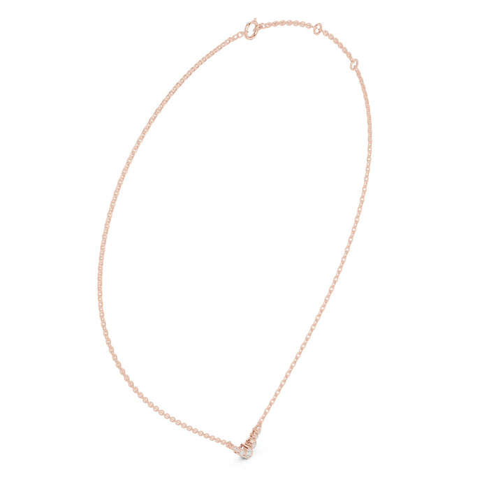 Pear and Round Bezel Graduated V Pendant rose gold video