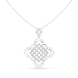 Geometric Bloom Diamond Pendant