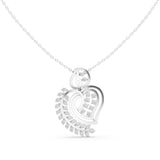 Open Heart Diamond Halo Pendant