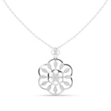 Sunburst Floral Diamond Pendant