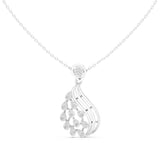 Curved Cascade Diamond Drop Pendant