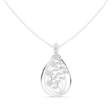 Teardrop Vine Diamond Pendant