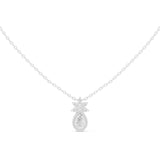 Lab Grown Teardrop Diamond Halo Pendant