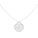 Open Circle Multi-Shape Diamond Pendant