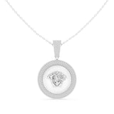 Medusa Sunburst Diamond Medallion Pendant