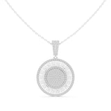 Pavé Diamond Greek Key Medallion Pendant