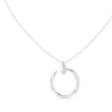 Diamond Nail Circle Pendant