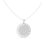 Round Pendant Lab Grown Diamond Necklace