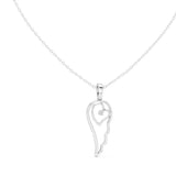 Diamond Heart Key Pendant