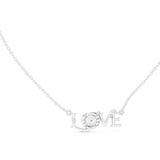 Diamond Love Script Pendant
