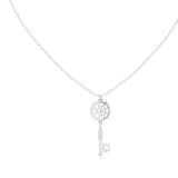 Vintage Skeleton Key Diamond Pendant