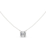 Asscher Cut Diamond Solitaire Pendant