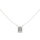 Emerald Cut Diamond Solitaire Pendant