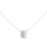 Oval Diamond Solitaire Pendant