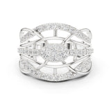 Round Twisted Lab Grown Diamond Wedding Band