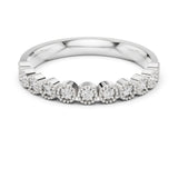 Round Cluster Lab Grown Diamond Wedding Band