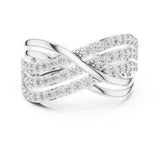 Round Twisted Lab Grown Diamond Wedding Band