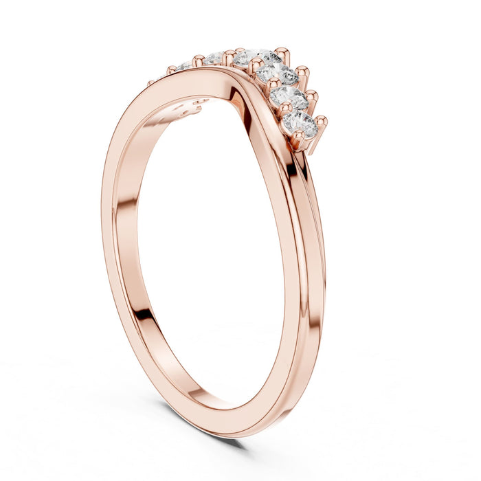 Round Classic Lab Grown Diamond Wedding Band rose gold video