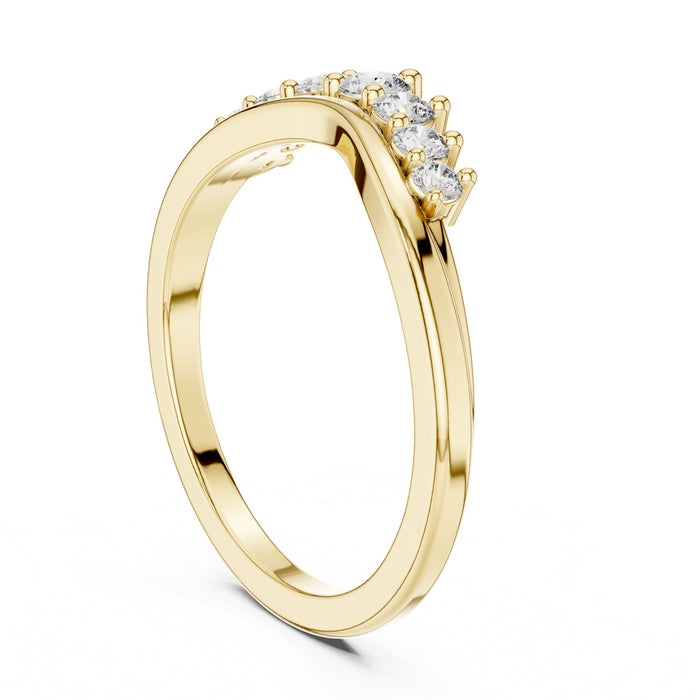 Round Classic Lab Grown Diamond Wedding Band yellow gold video
