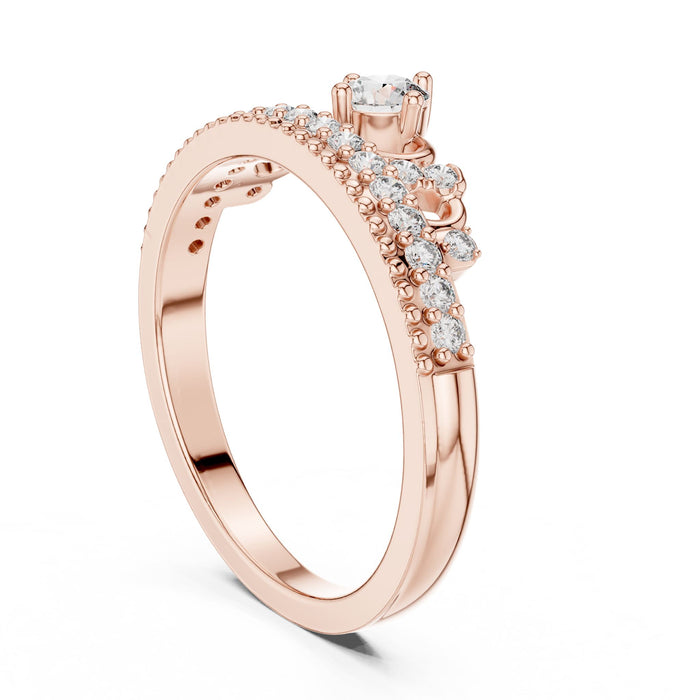 Round Pave Lab Grown Diamond Wedding Band rose gold video