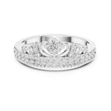 Round Pave Lab Grown Diamond Wedding Band