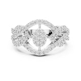 Round Twisted Lab Grown Diamond Wedding Band