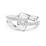 Round Twisted Lab Grown Diamond Wedding Band
