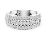 Round Pave Lab Grown Diamond Wedding Band